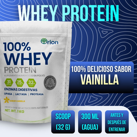 Orion 100% Whey Protein  Enzimas Digestivas 1kg